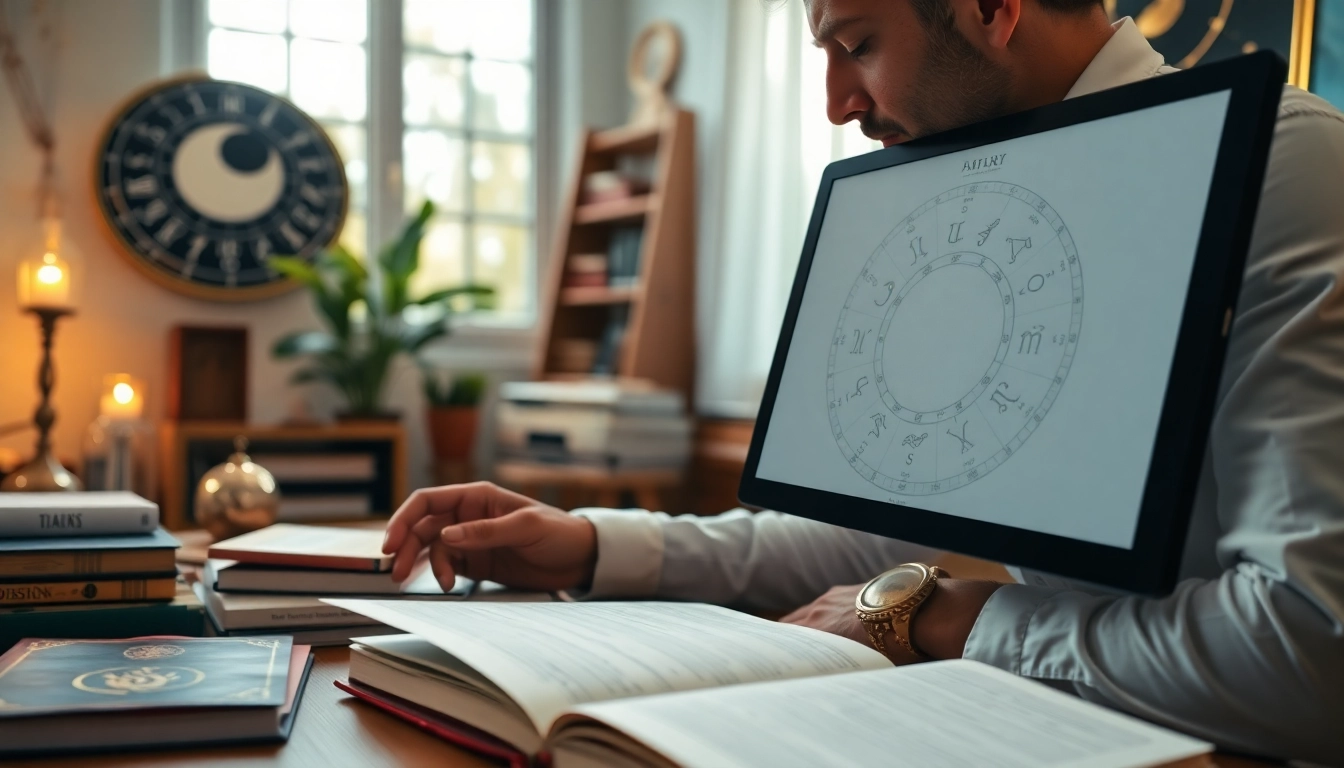 Analysiere dein Geburtshoroskop mit astrologischen Symbolen und Diagrammen