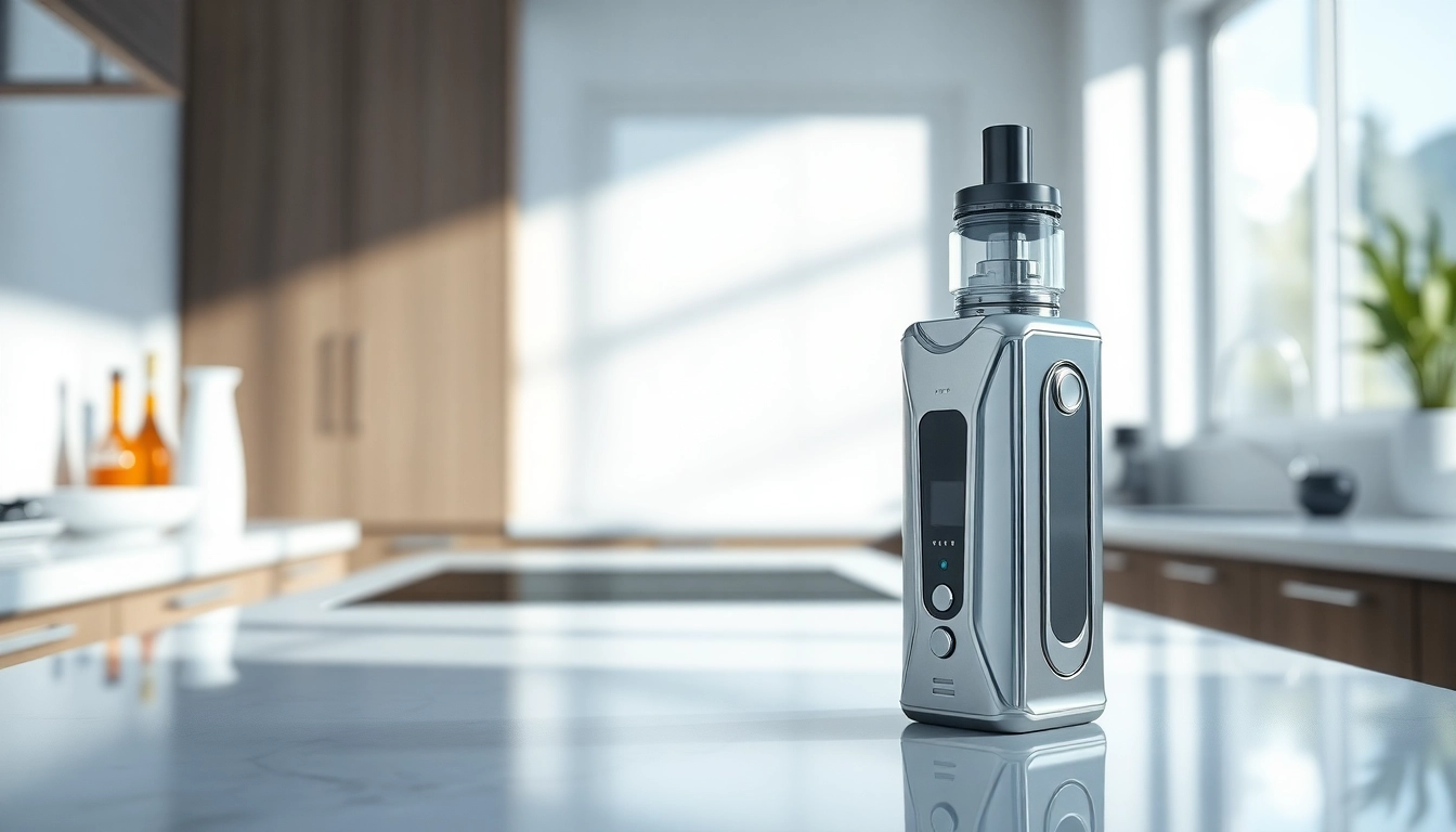 Enjoy the smooth flavor of Elf Bar Ice King 30000 displayed on a sleek countertop.