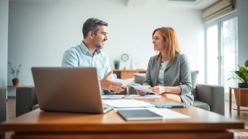 Stein Insurance agent providing personalized advice in a professional office setting.