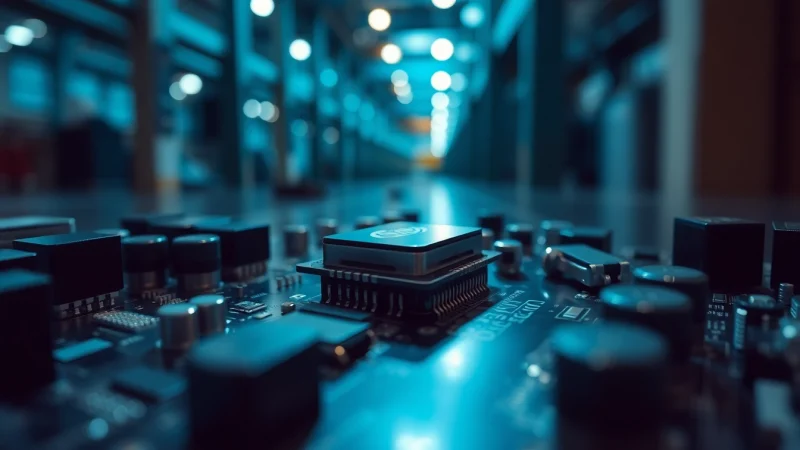 Close-up view of a Bluetooth module showcasing its design on a circuit board.