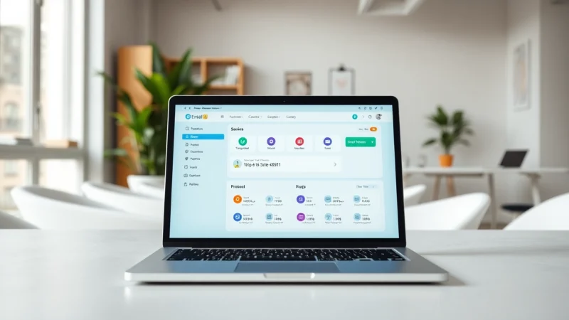 Generate your own temp mail address: user-friendly digital interface on a laptop.