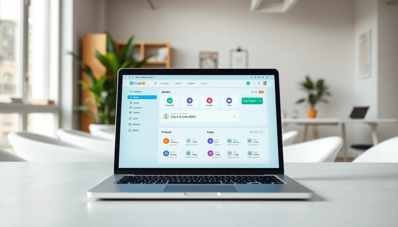 Generate your own temp mail address: user-friendly digital interface on a laptop.